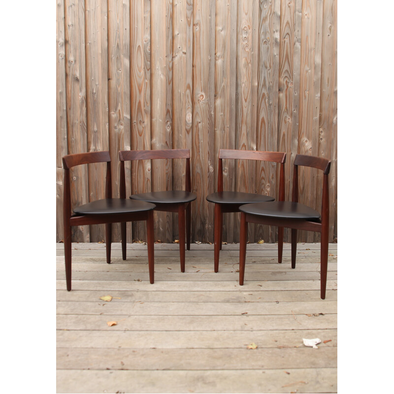 Set of 4 vintage teak chairs by Hans Olsen, 1960