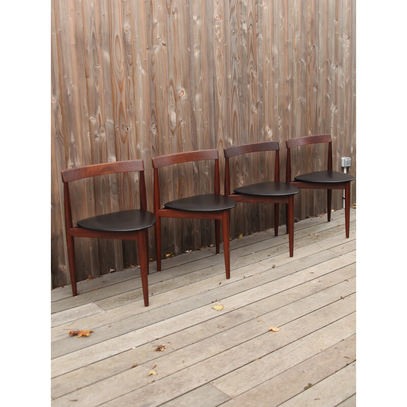 Set of 4 vintage teak chairs by Hans Olsen, 1960