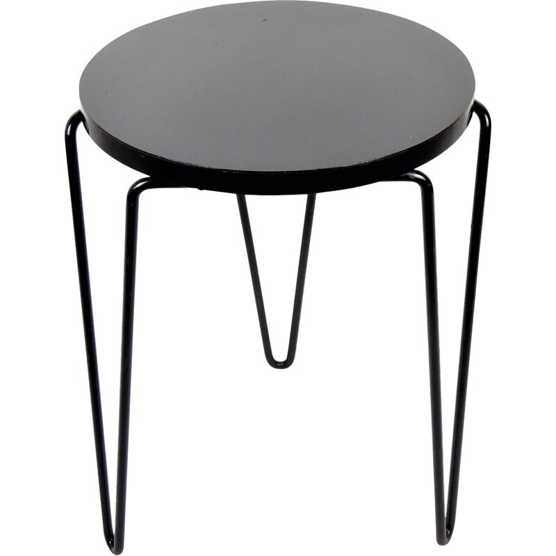 Round stool stackable to the tray model 75 by Florence KNOLL for KNOLL - 1950s