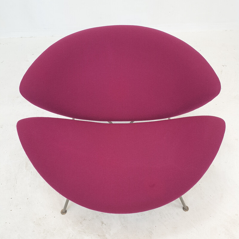 Sillón Vintage Orange Slice en níquel y lana fucsia de Pierre Paulin para Artifort, años 60