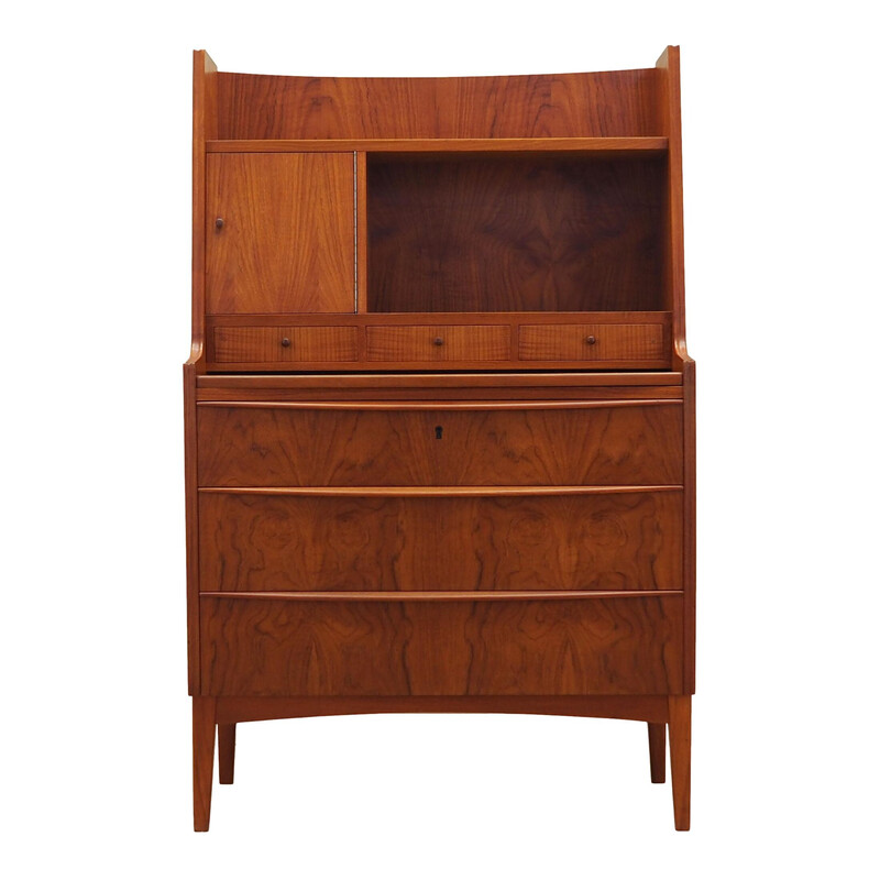 Vintage secretary in teak and solid wood, Denmark 1970s