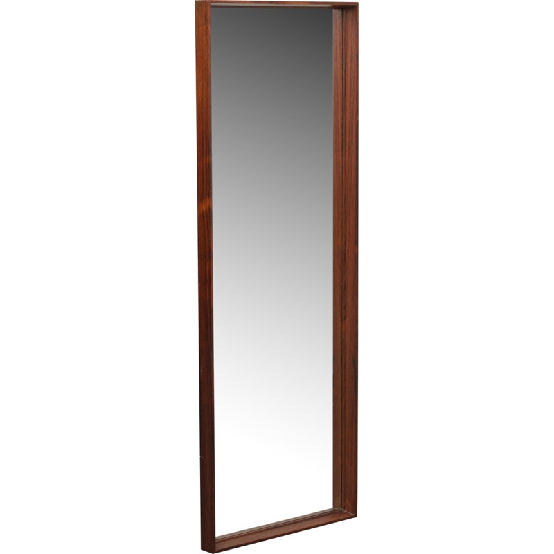 Large mirror in solid rosewood frame - 1960s