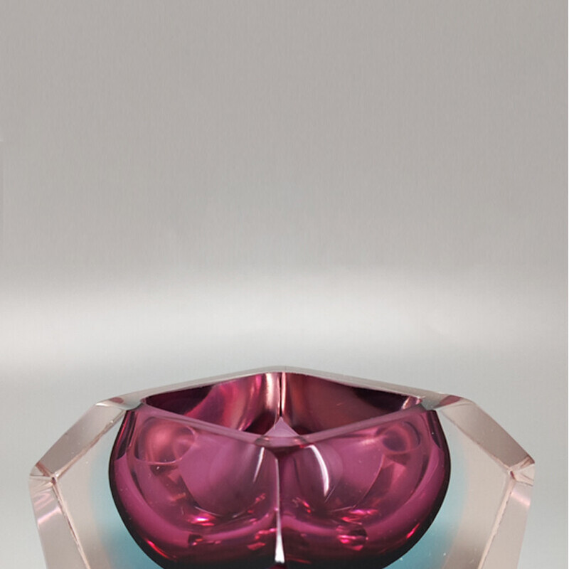 Aschenbecher aus Murano-Sommerso-Glas von Flavio Poli für Seguso, Italien 1960er Jahre