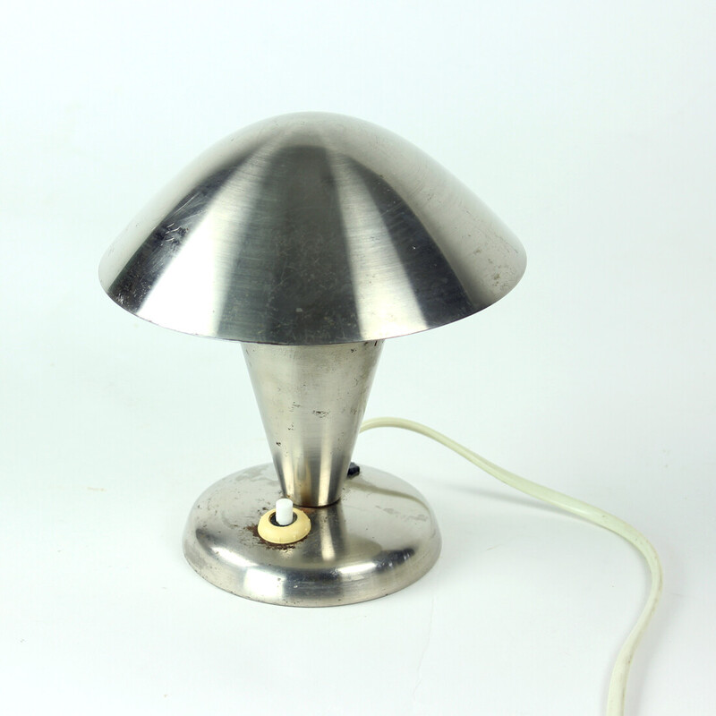 Lampe de table vintage Mushroom chromée de Josef Jirka pour Napako, Tchécoslovaquie 1960