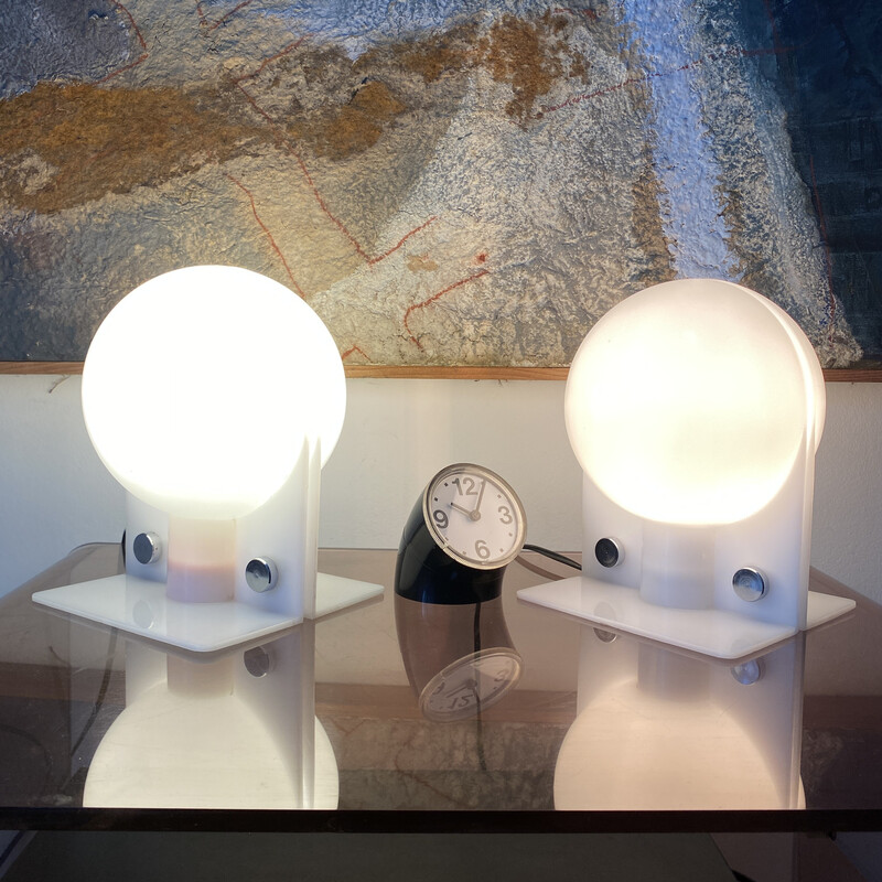 Pair of vintage "Sirio" lamps by Sergio Brazzoli and Ermano Lampa for Harvey Guzzini, Italy 1971