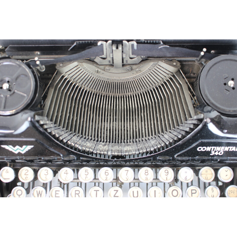 Vintage portable typewriter in metal, steel and chrome, Germany 1931s-1940s