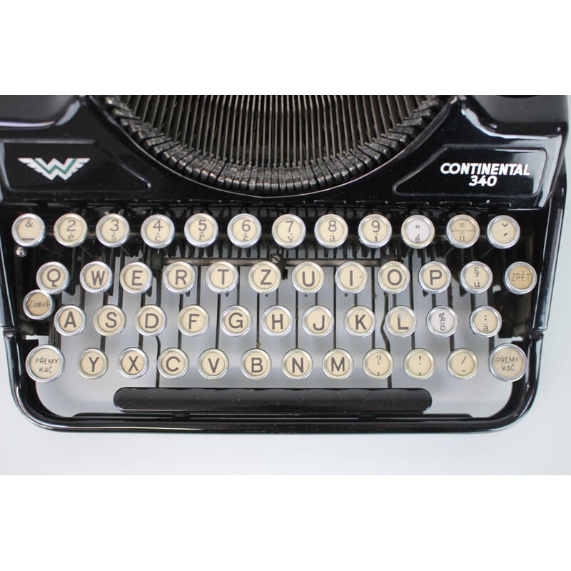 Vintage portable typewriter in metal, steel and chrome, Germany 1931s-1940s