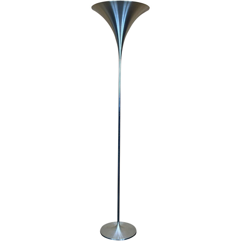 Vintage vloerlamp in aluminium van Doria, 1960-1970