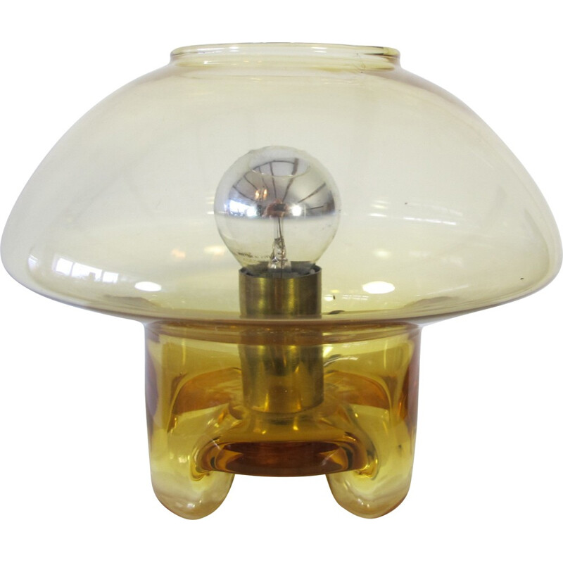 Glass mushroom-shaped table lamp Raak - 1970s