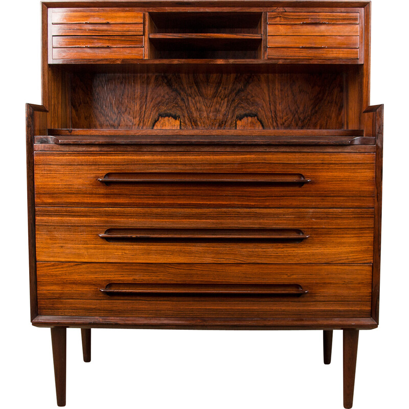 Vintage Danish Rio rosewood secretary by Ejvind. A. Johansson for Ivan Gern Mobelfabrik, 1960