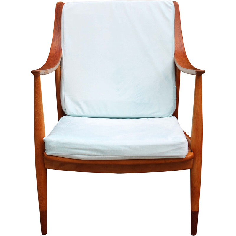 Danish vintage armchair by Peter Hvidt and Orla Mølgaard Nielsen for France and Daverkosen, 1950s