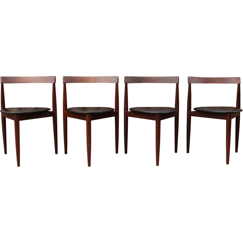Conjunto de 4 cadeiras de teca vintage por Hans Olsen, 1960