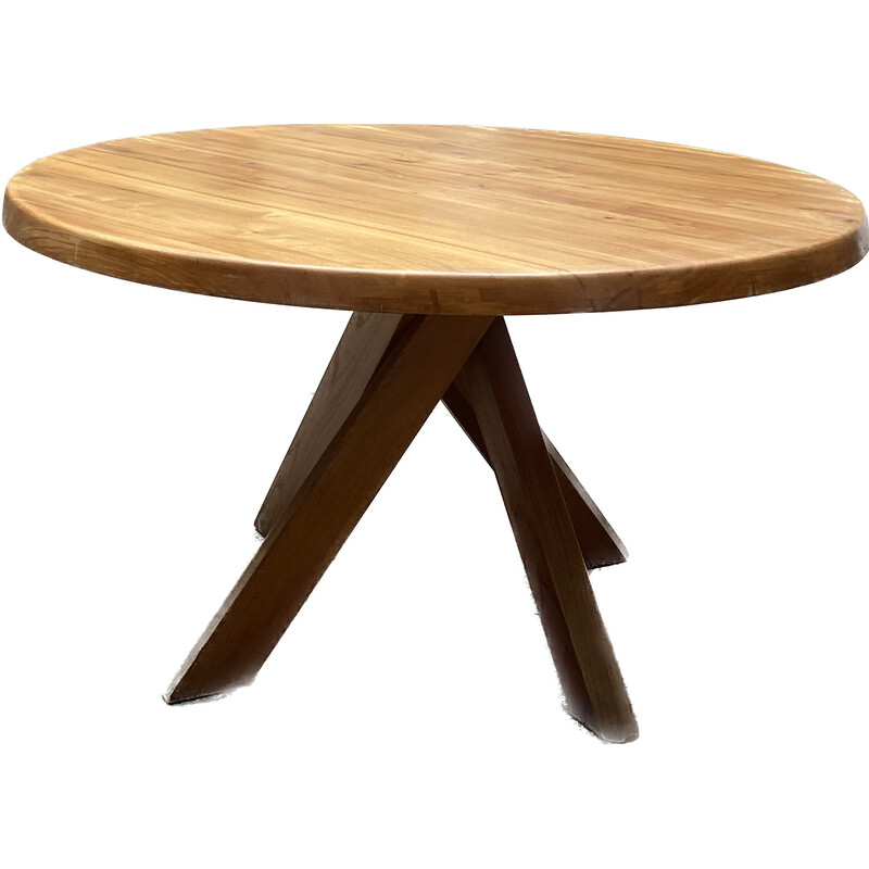 Vintage-Tisch Sfax aus massivem Ulmenholz von Pierre Chapo, 1970