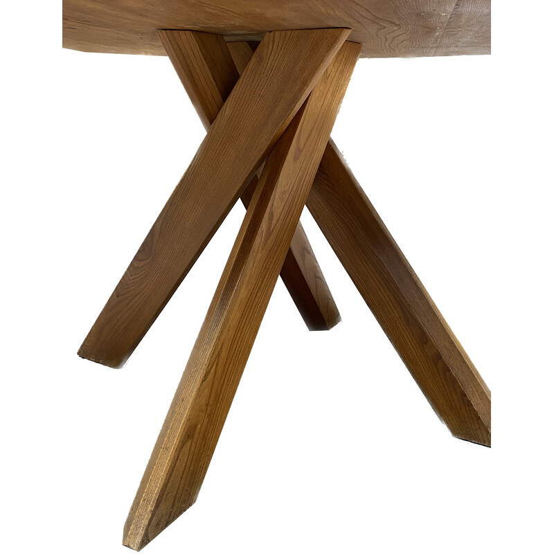 Vintage-Tisch Sfax aus massivem Ulmenholz von Pierre Chapo, 1970