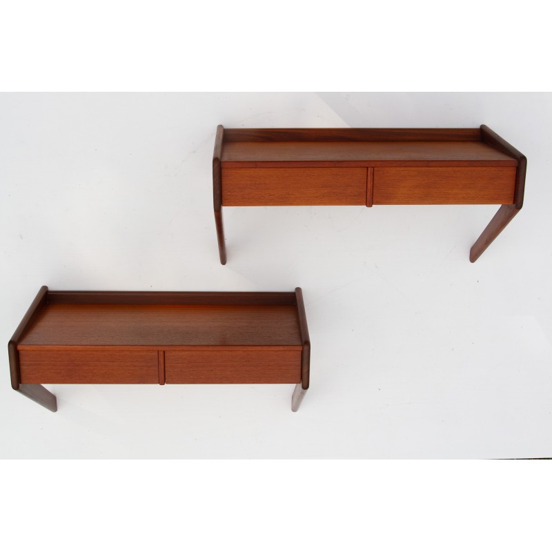 Pair of vintage Danish night stands by Sigfred Omann for Ølhom, 1960s