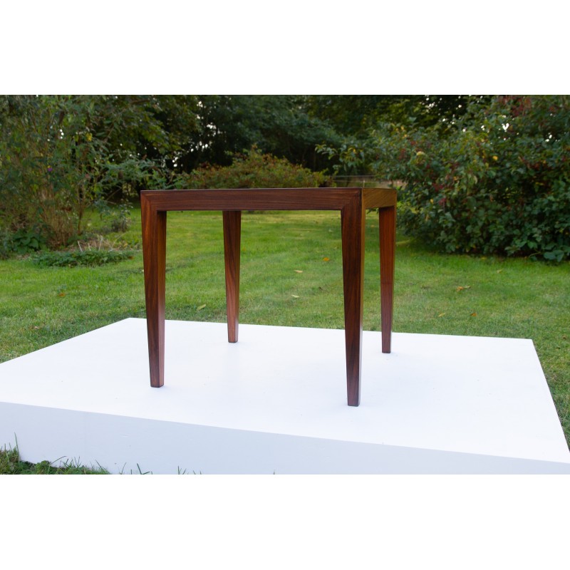 Mesa de café Vintage Rosewood de Severin Hansen para Haslev Møbelsnedkeri, Dinamarca Anos 60