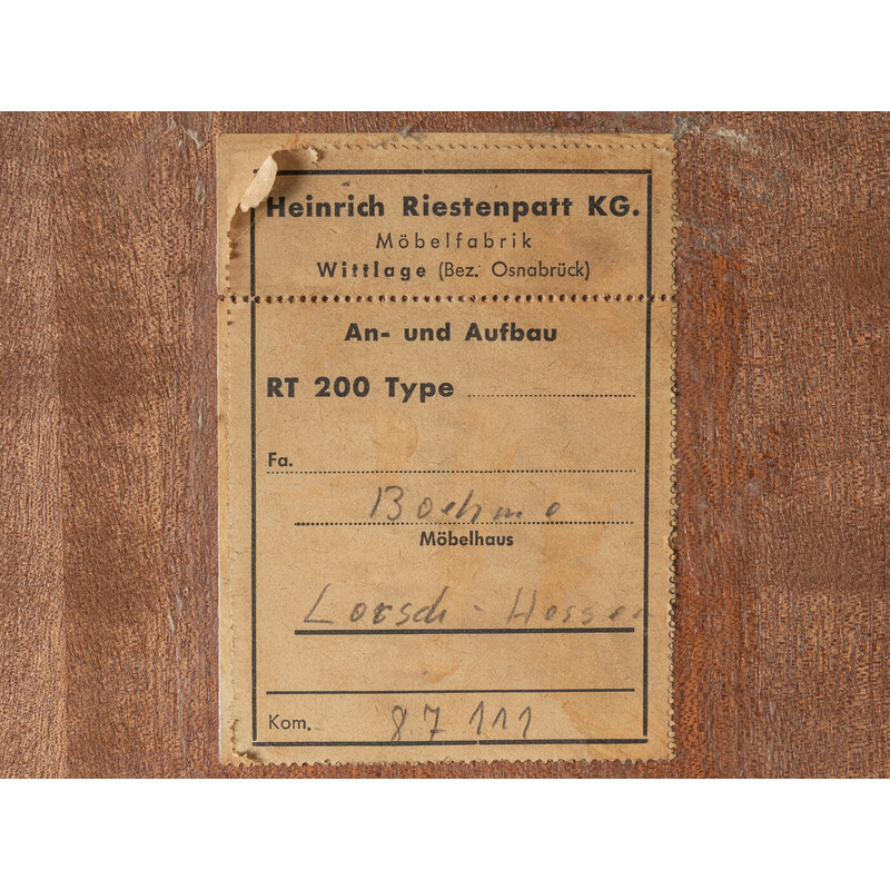Vintage verwijderbaar teakhouten higboard voor Heinrich Riestenpatt, Duitsland 1960