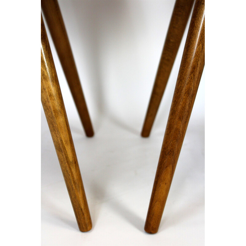 Set of 4 vintage beechwood and walnut chairs by Antonin Suman, 1960s