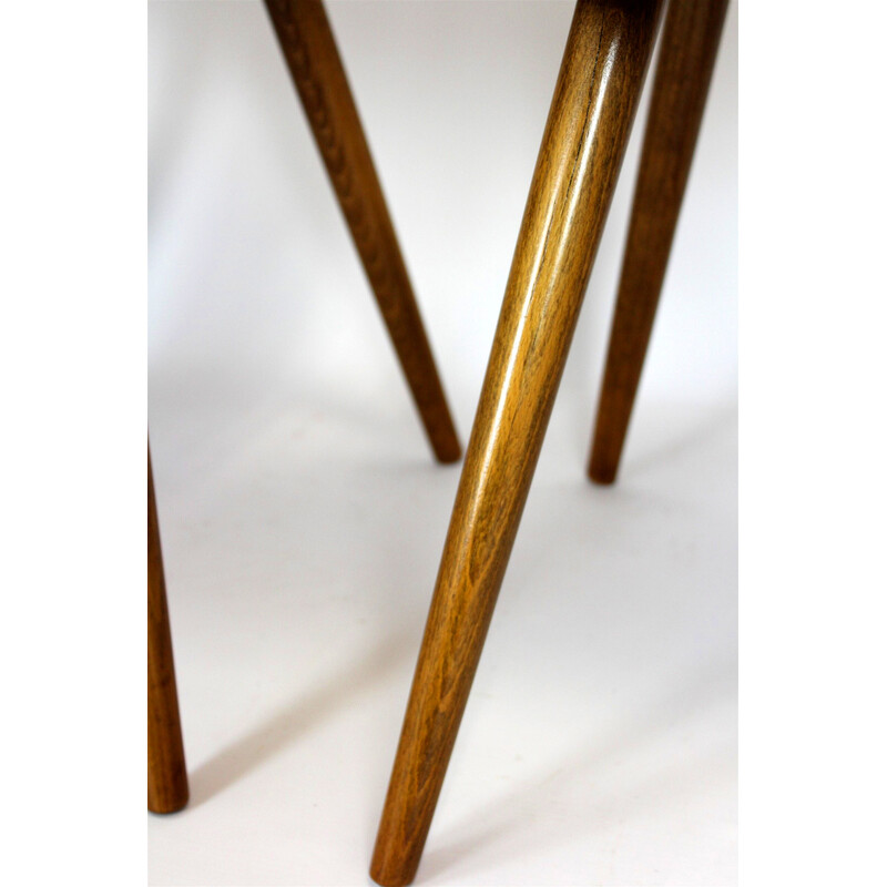 Set of 4 vintage beechwood and walnut chairs by Antonin Suman, 1960s