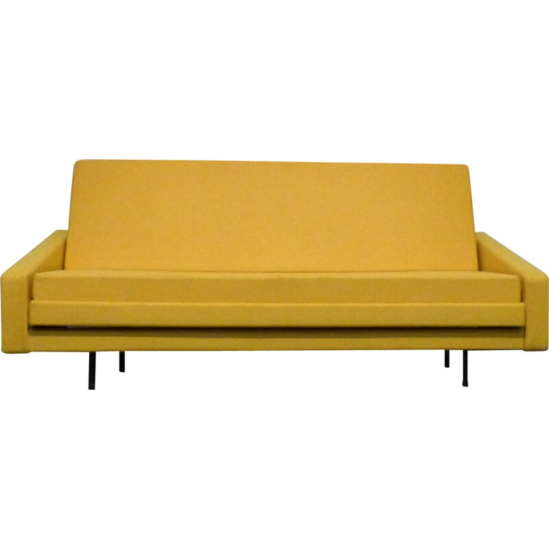 Yellow folding sofa in metal - 1960s