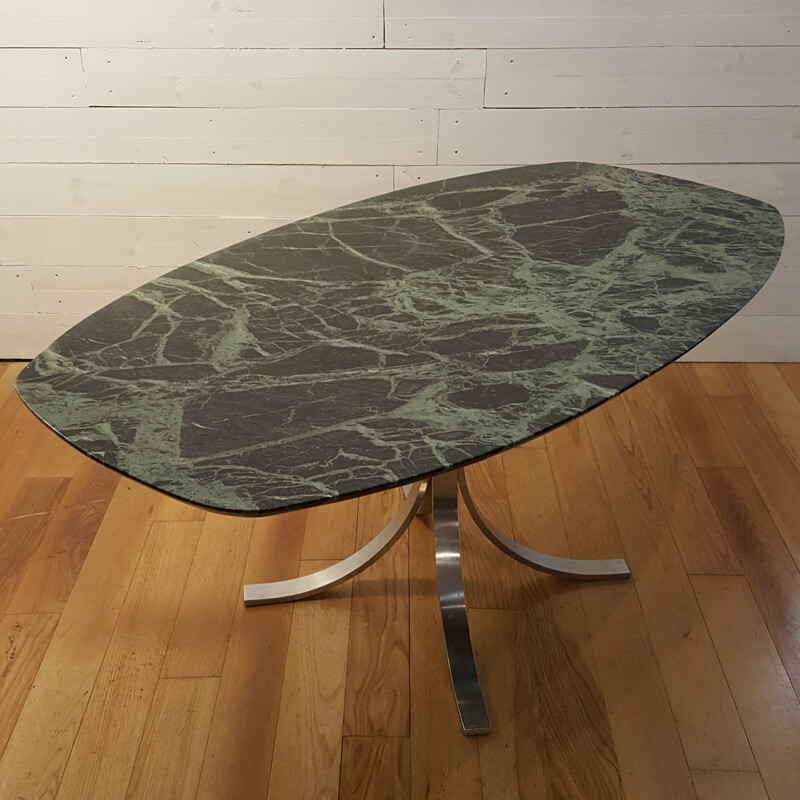 Table à repas marbre vert - 1970