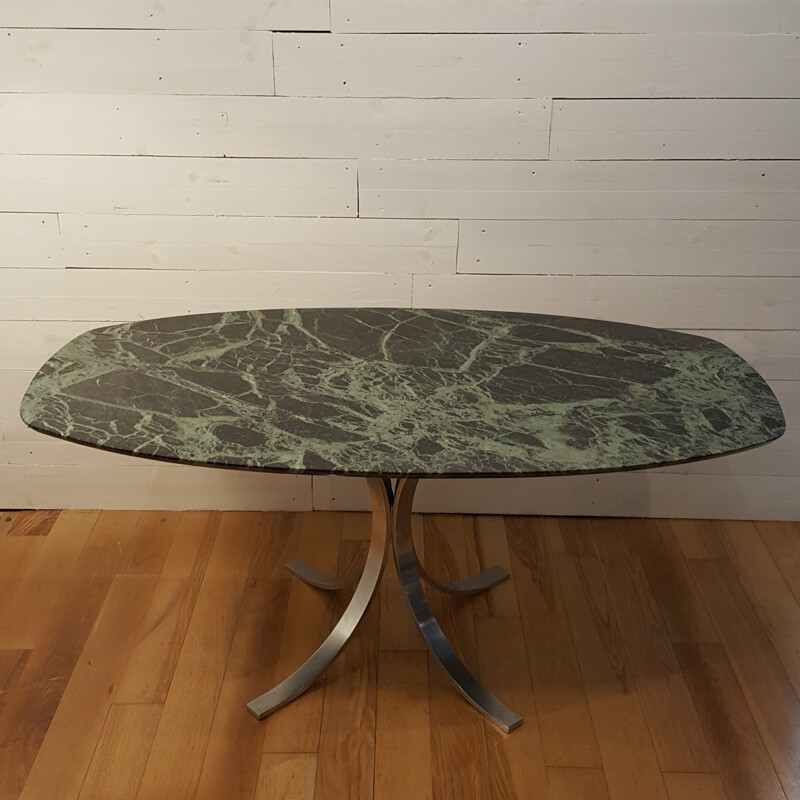 Table à repas marbre vert - 1970