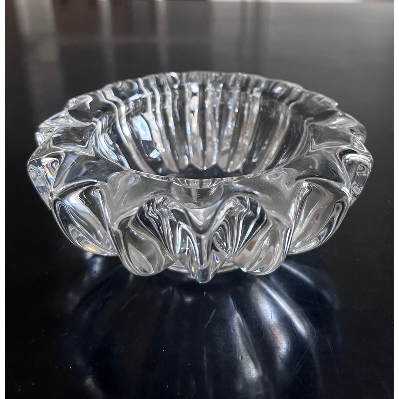 Cendrier vintage en cristal par Pierre D'Avesn, 1950