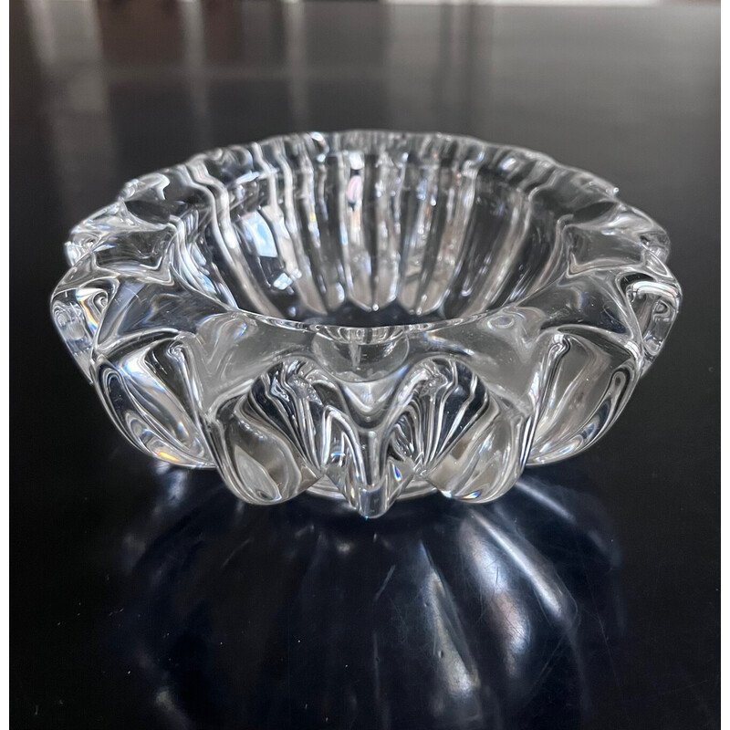 Vintage crystal ashtray by Pierre D'Avesn, 1950s