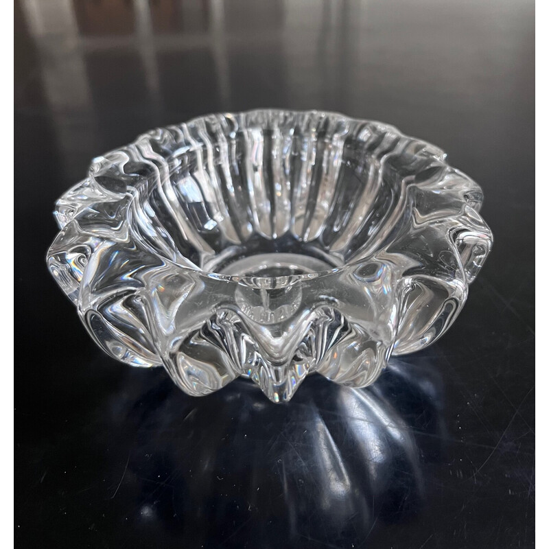 Vintage crystal ashtray by Pierre D'Avesn, 1950s