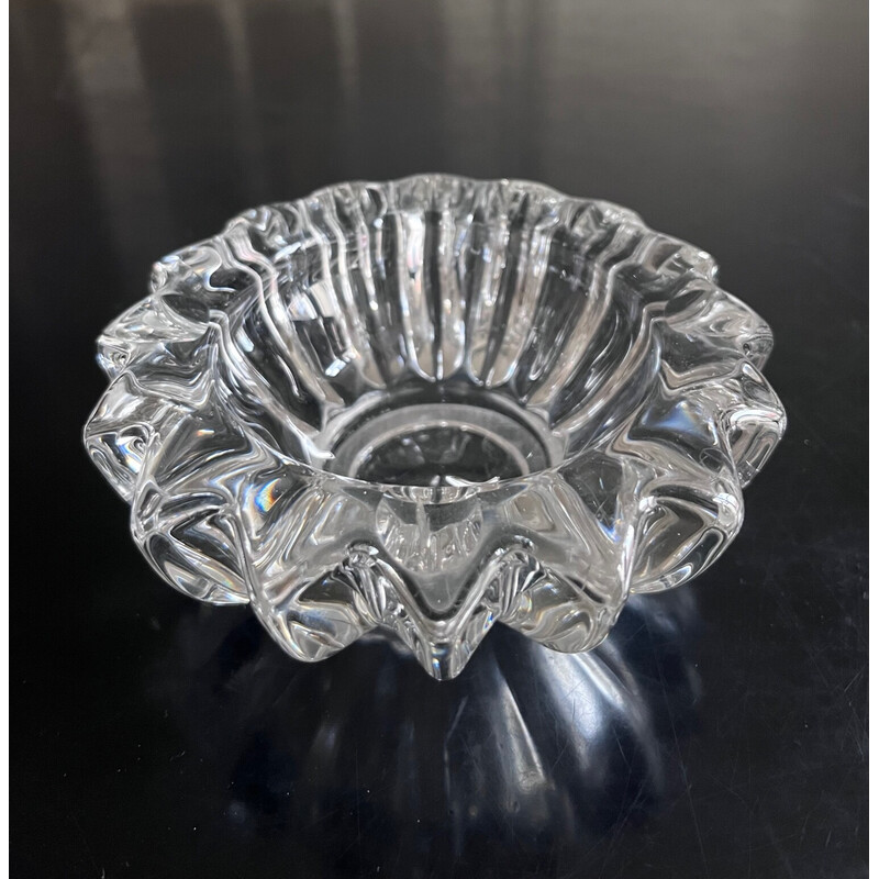 Vintage crystal ashtray by Pierre D'Avesn, 1950s