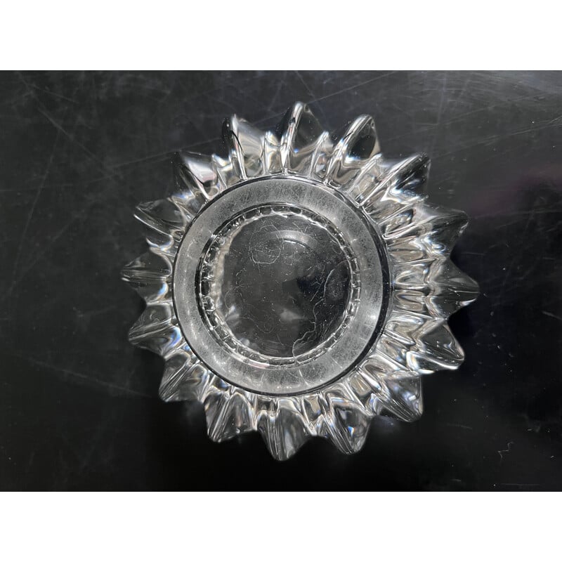 Vintage crystal ashtray by Pierre D'Avesn, 1950s