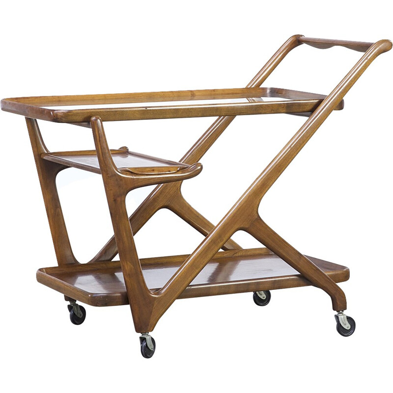 Mahogany Cesare Lacca trolley - 1950s