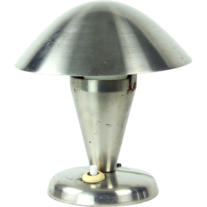 Vintage chrome Mushroom table lamp by Josef Jirka for Napako, Czechoslovakia 1960s