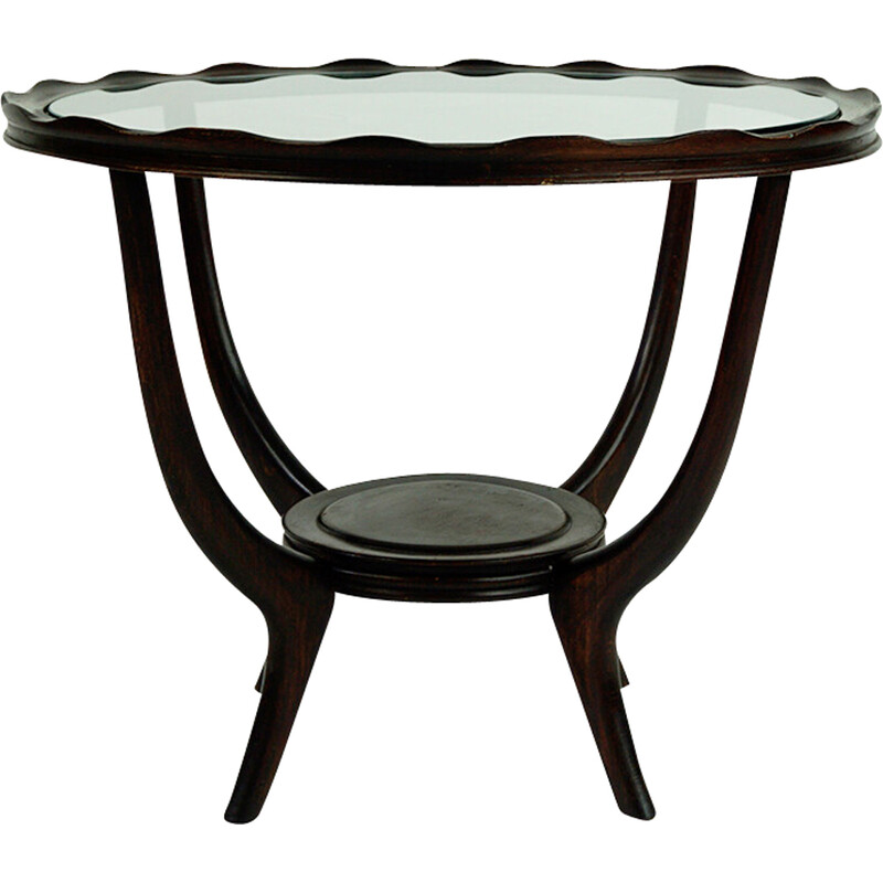 Table basse italienne - circulaire verre