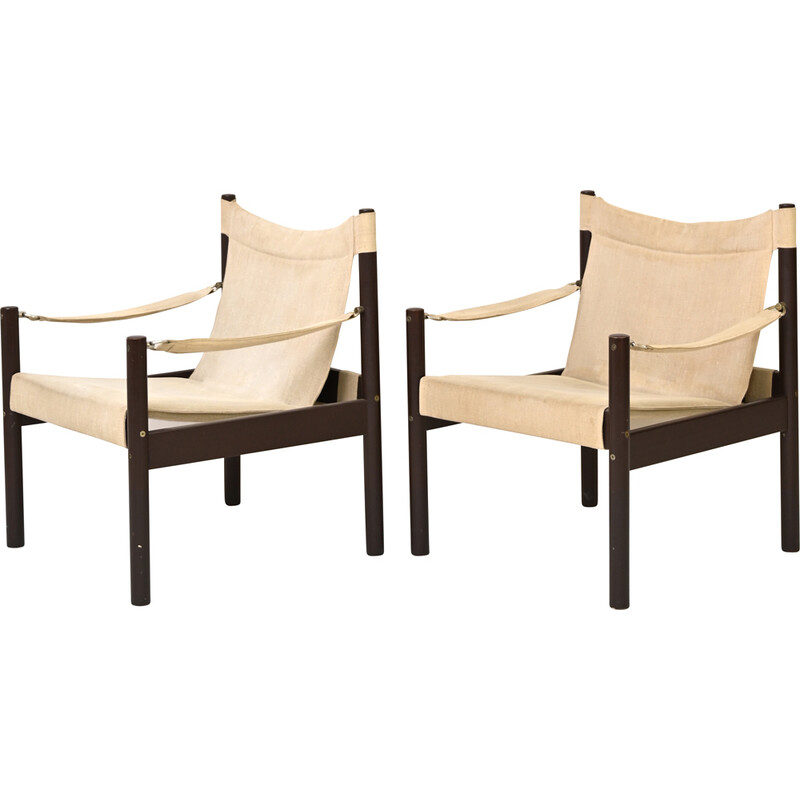 Paire de fauteuils scandinaves - bois