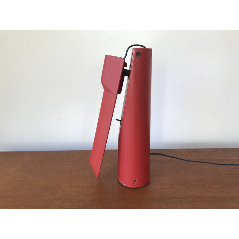 Vintage red Picchio desk lamp by Isao Hosoe for Luxo Italia, 1984s