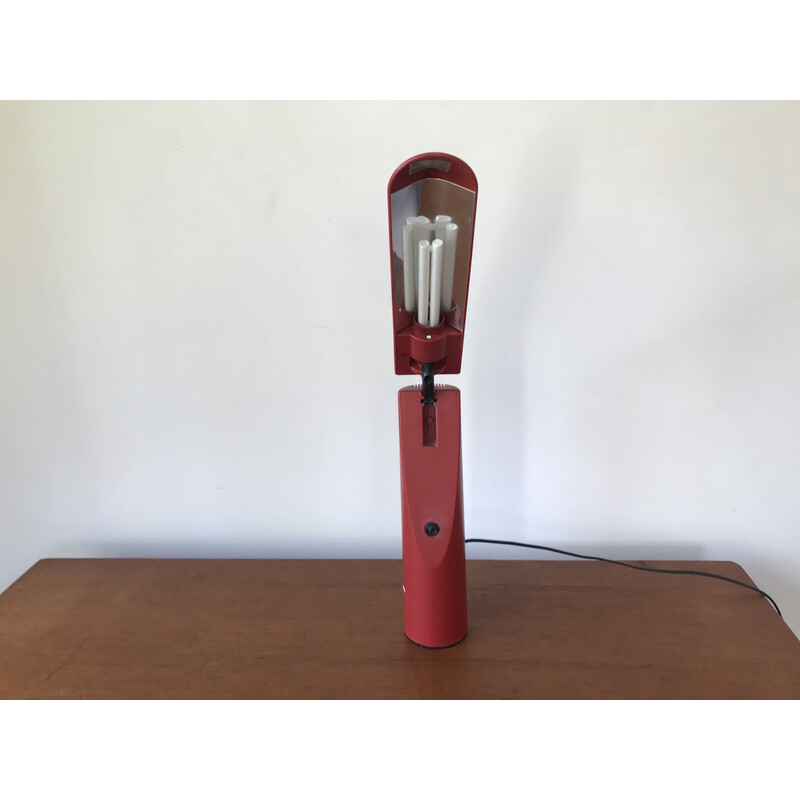 Vintage red Picchio desk lamp by Isao Hosoe for Luxo Italia, 1984s