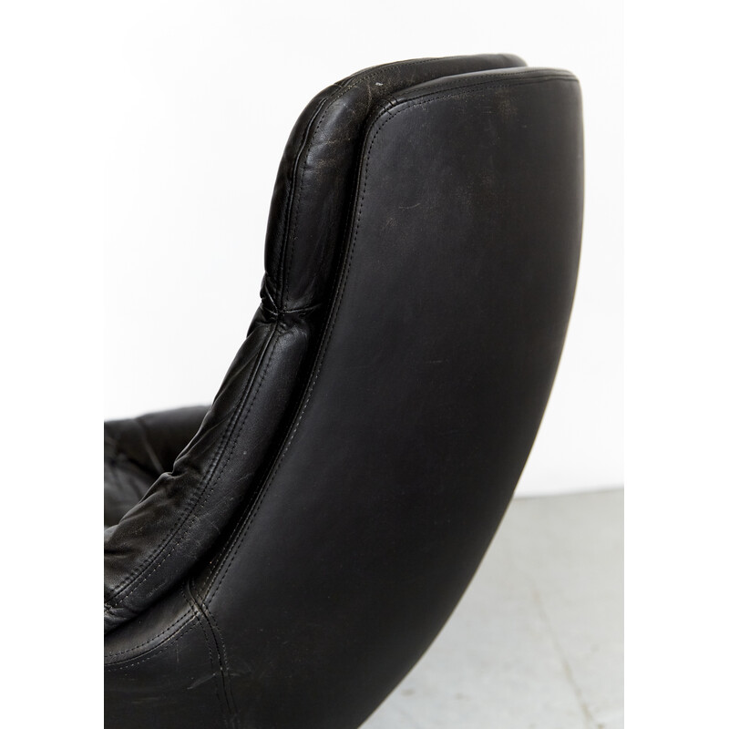 Vintage Deense leren fauteuil door H.w. Klein voor Bramin
