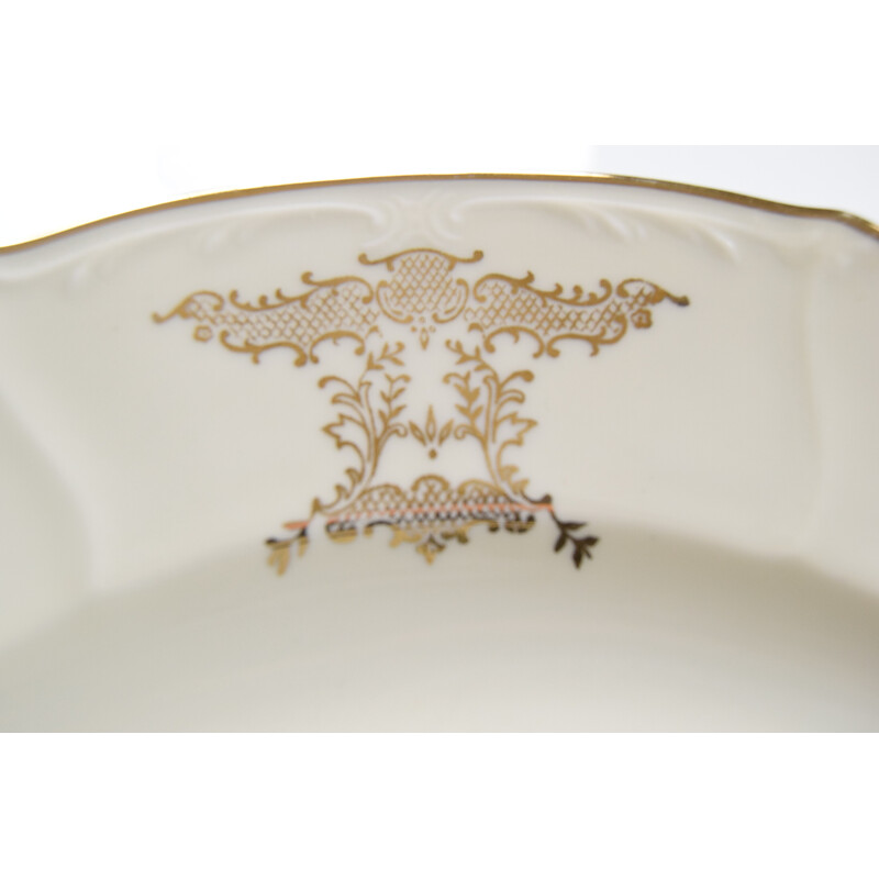 Plato de servicio de porcelana Bernadotte vintage, Checoslovaquia años 60