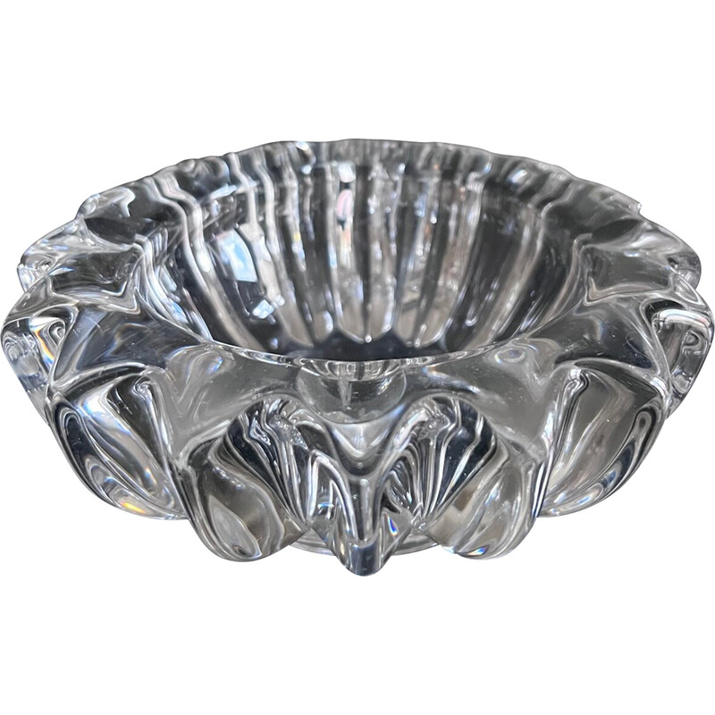 Vintage crystal ashtray by Pierre D'Avesn, 1950s