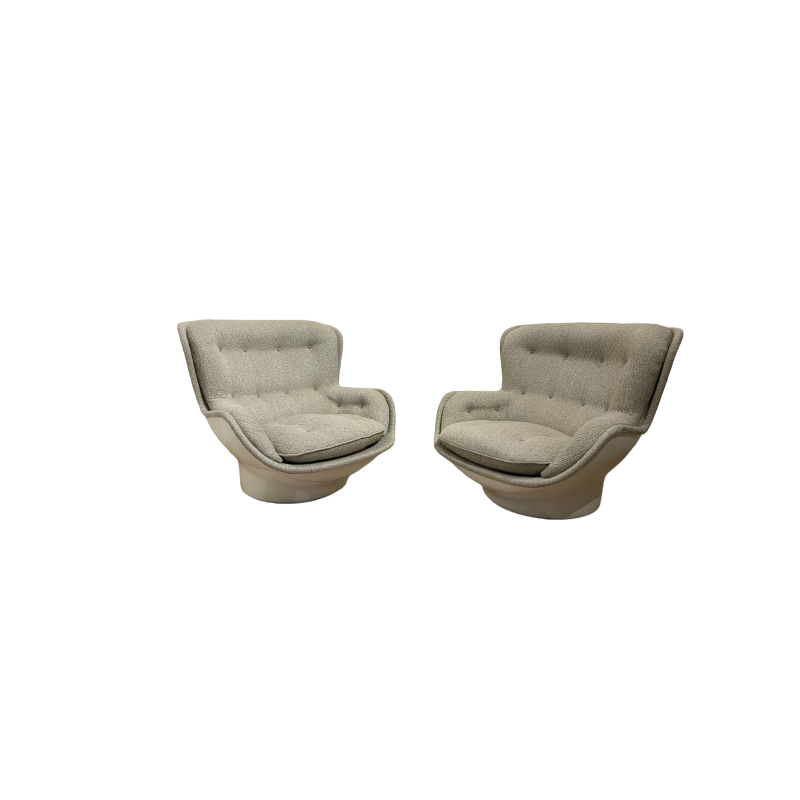 Pair of vintage armchairs by Michel Cadestin for Airborne 1968