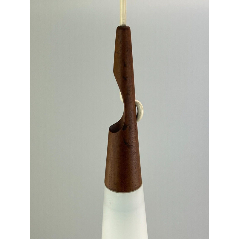 Vintage teak pendant lamp by Uno & Östen Kristiansson for Luxus, 1960s-1970s