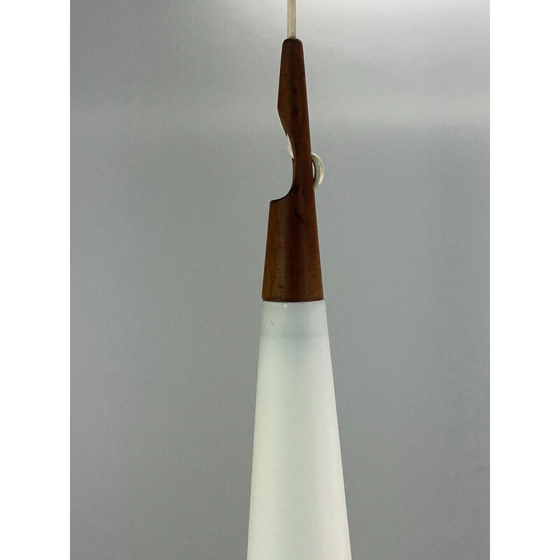 Vintage teak pendant lamp by Uno & Östen Kristiansson for Luxus, 1960s-1970s