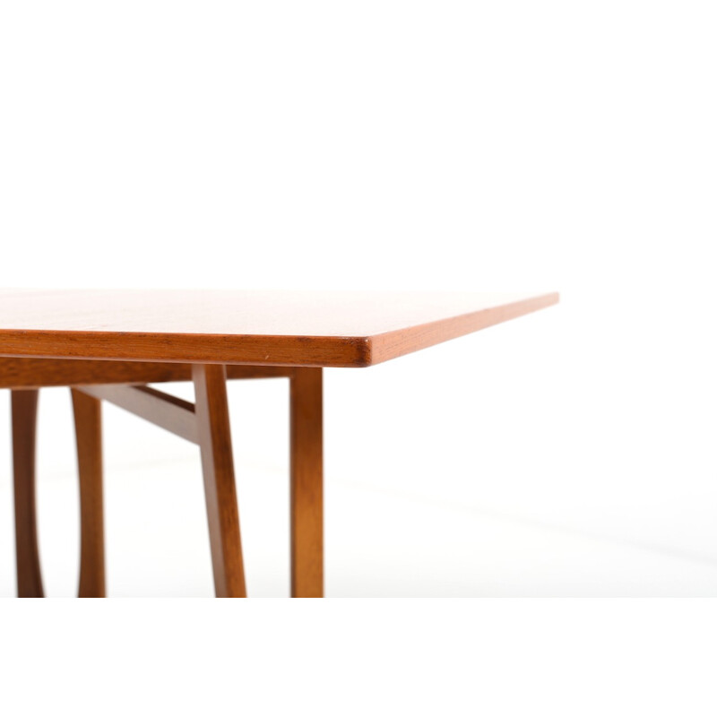Brown dining table in teak by Bendt Winge - 1950s