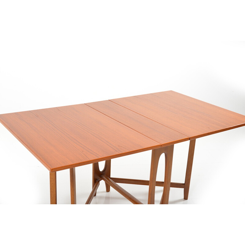 Brown dining table in teak by Bendt Winge - 1950s