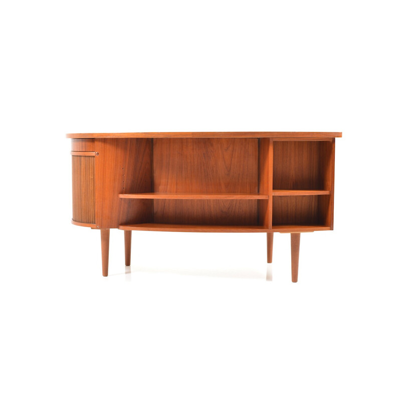 Brown desk in teak model 54 by Kai Kristiansen for FM Furniture- 1950s