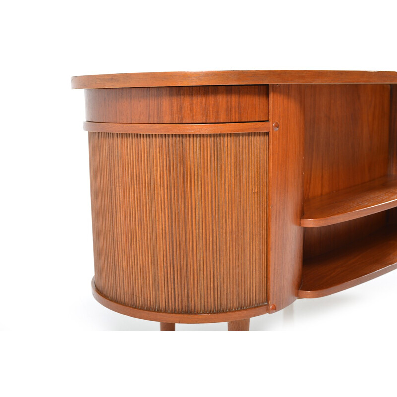 Brown desk in teak model 54 by Kai Kristiansen for FM Furniture- 1950s