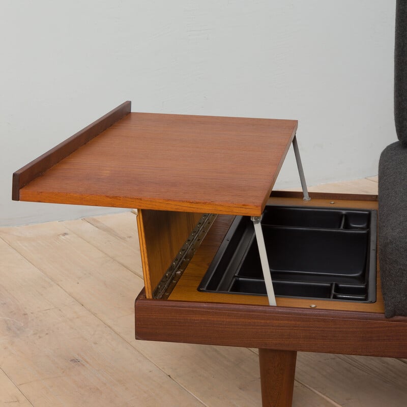 Vintage Swane teak dagbed met bijzettafel van Ingmar Relling voor Ekornes, 1960