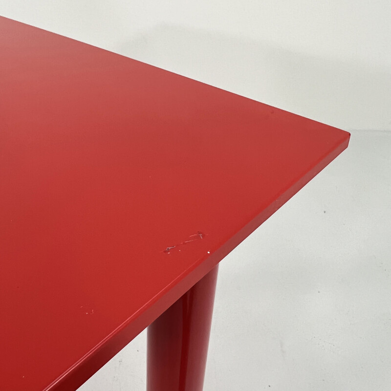 Vintage red dining table model 4300 by Anna Castelli Ferrieri for Kartell, 1970s
