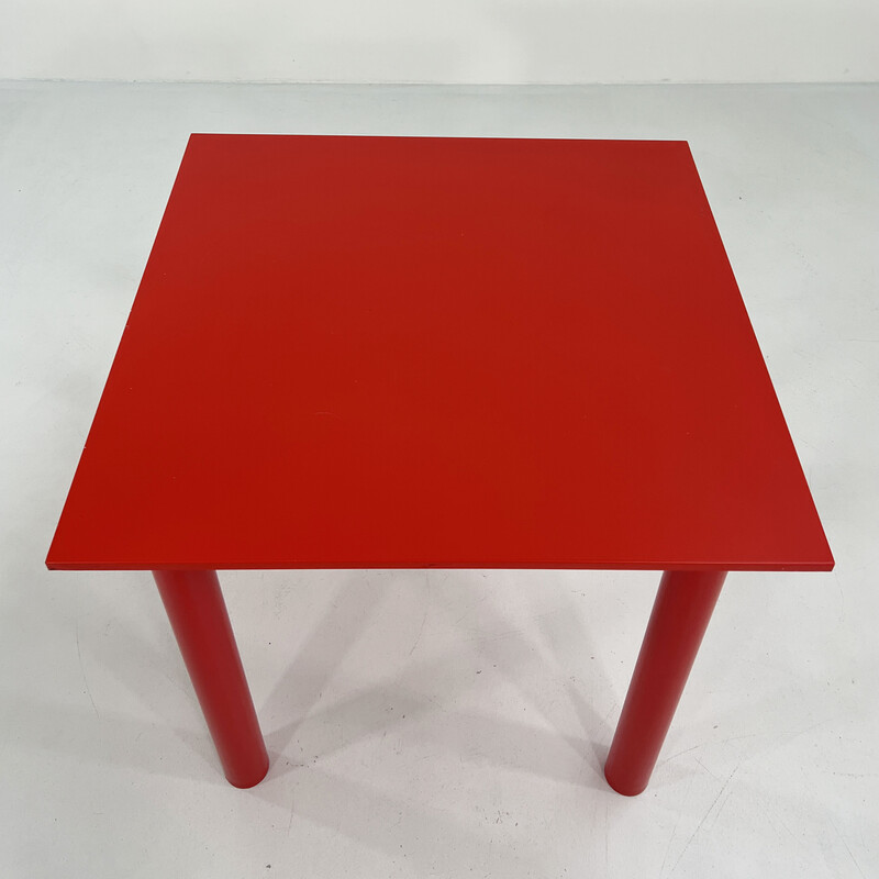 Vintage red dining table model 4300 by Anna Castelli Ferrieri for Kartell, 1970s